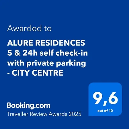 Apartment Alure Residences 5 & 24h Self Check-in, Private Parking In Front Of The Building Included, New Building, The Building Has Its Own Park With A And Outdoor Fitness, Children's Playground, Center